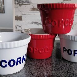 Ceramic Popcorn Bowls 
