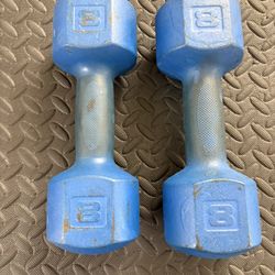 8 Lb dumbbell Pair