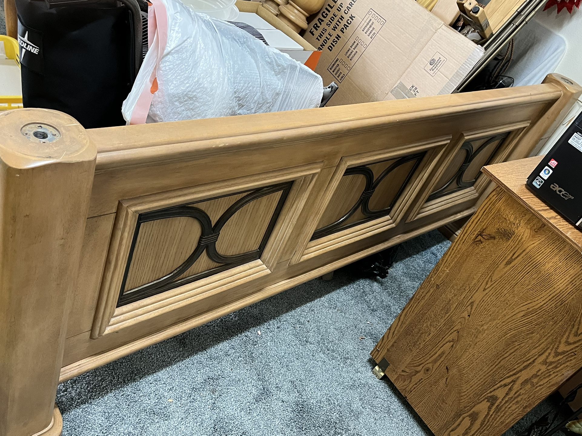 Cal King Bed Frame With Head Board /Foot Base