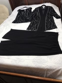 3-piece women's set in black and silver
