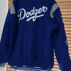 MLB Los Angeles DODGERS Custom Exclusive JH Design Wool Reversible Jacket With Embroidered Logos Patches,For Adults Size 2XL