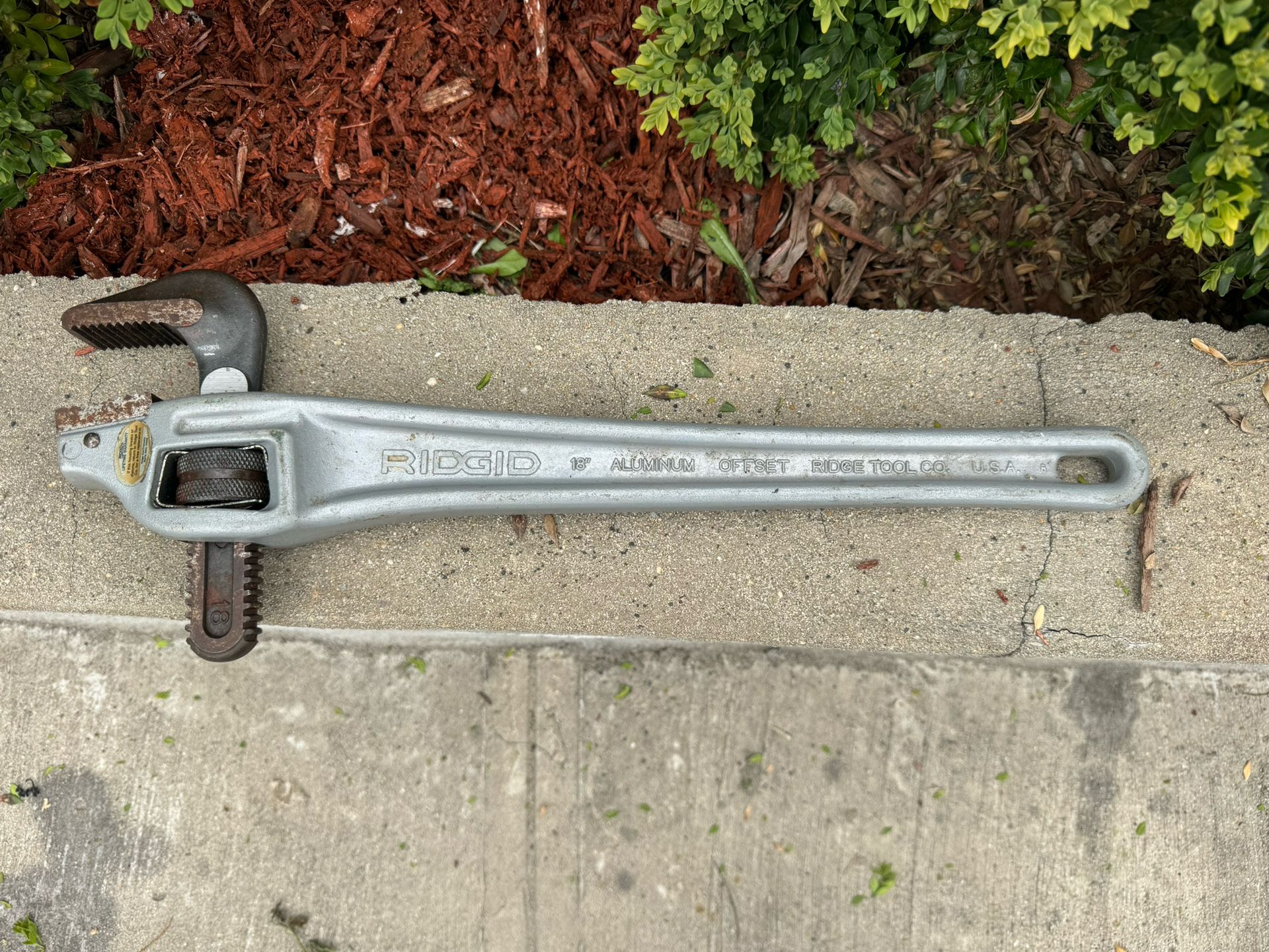Ridgid 18 In Aluminum Offset Pipe Wrench