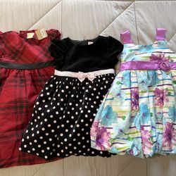 Set of 3 Girls' Dresses size 5T