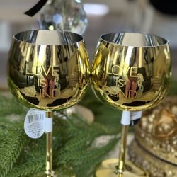 Gold Wine Glasses 