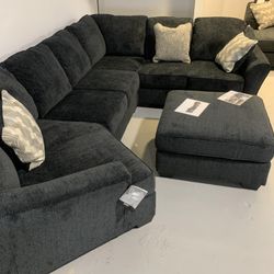 Dark Gray Modular Sectional Couch With Cuddler Or Chaise ⭐$39 Down Payment with Financing ⭐ 90 Days same as cash