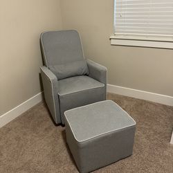 Glider Chair With Foot Stool