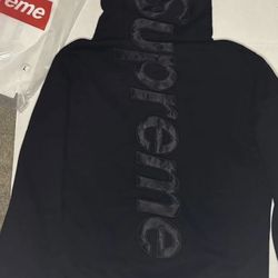 Black Supreme Applique Hoodie