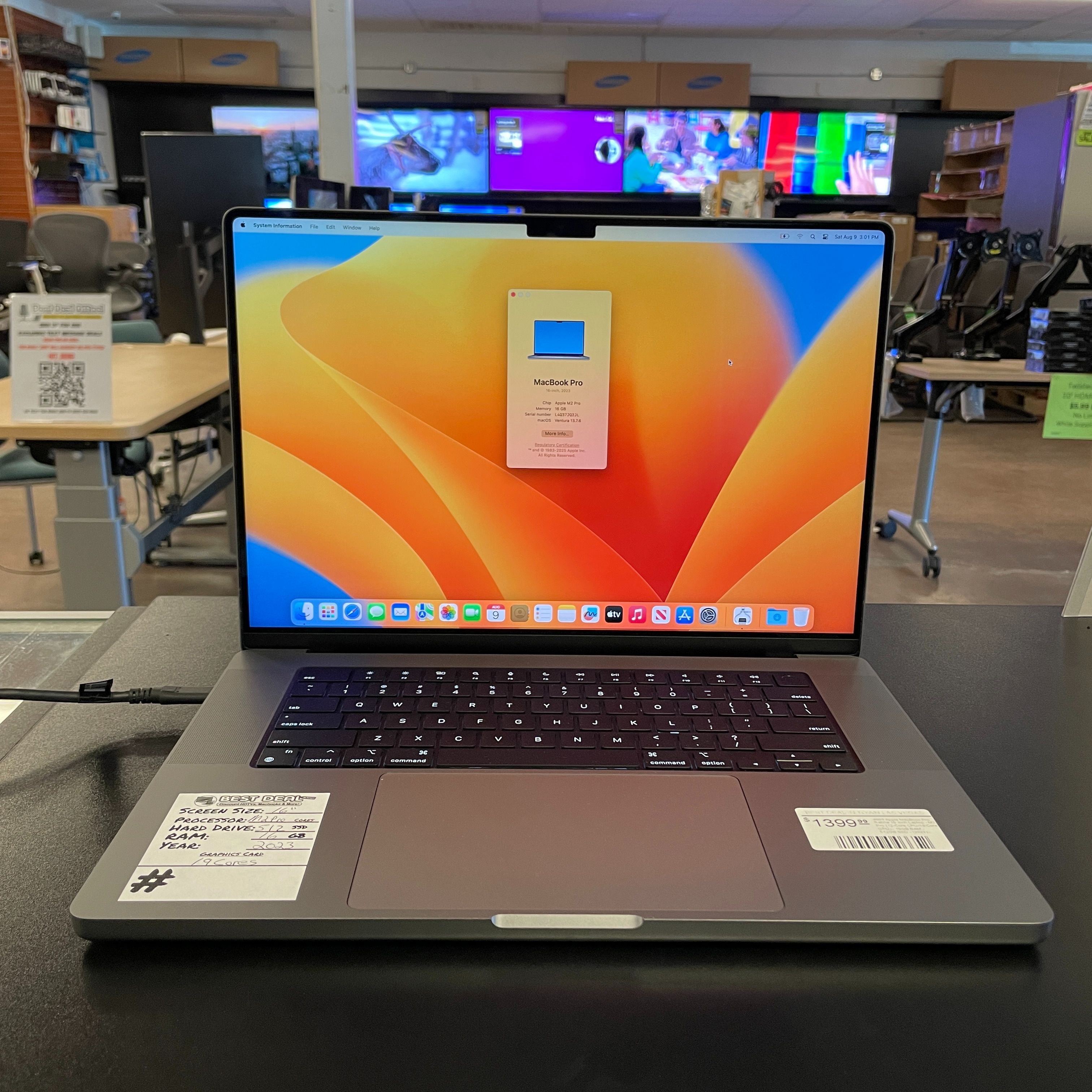 Apple MacBook Pro 16 M2 Pro (16GB RAM, 512GB SSD) Excellent