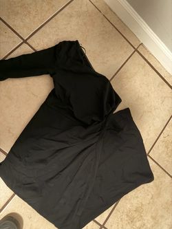 Shoulder black dress