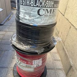 6 AWG Copper And 8 AWG THHN Building Wire 600V - 500 Feet. red, black