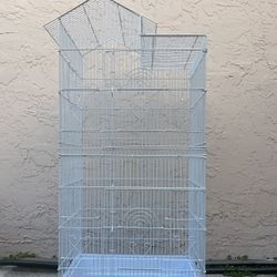 Tall Bird Cage (white)