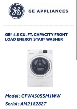 GE stackable front loader and dryer