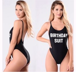 Birthday Suit One Piece Bathing Suit (Small)