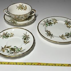 Vintage Woodlands made in England Fine China replacements tpot/crmer/cup/scrs ex cond as is pick up 