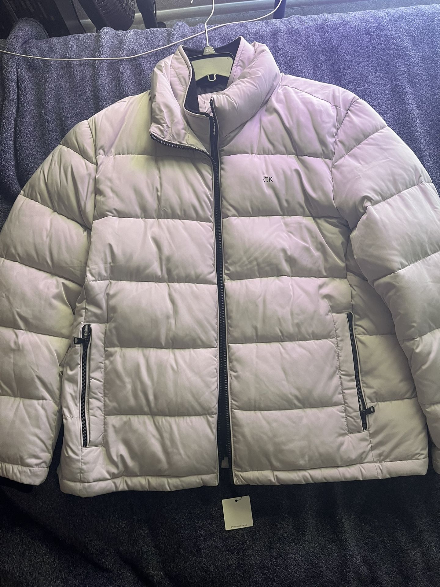 Calvin Klein White Puffer XL Jacket Brand New W/ Tags!