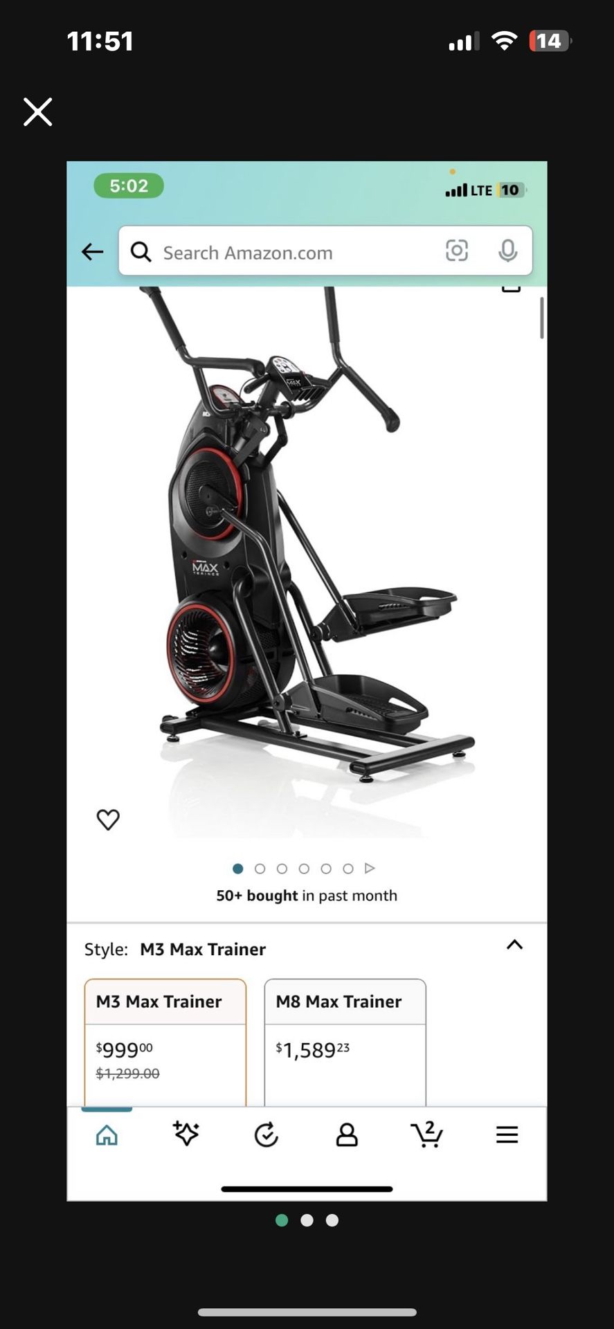 Elliptical Bow Flex, M3