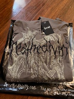 Breath divinity Mens zip up hoodie