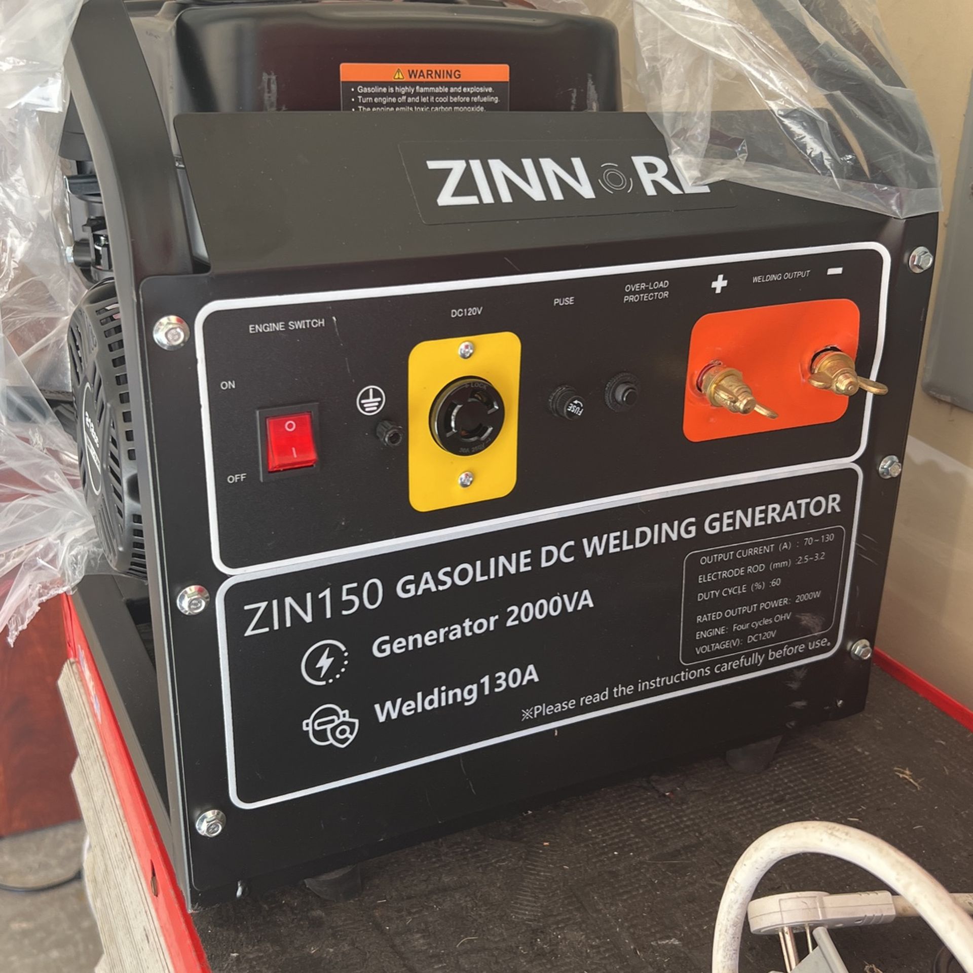 Zin 150 Gasoline DC Welding Generator