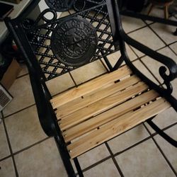Vintage Cast Iron Rocking Chair