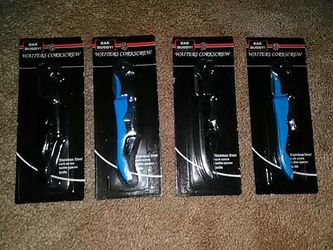 3 in 1 Stainless steel cork screw, bottle opener and more! New!