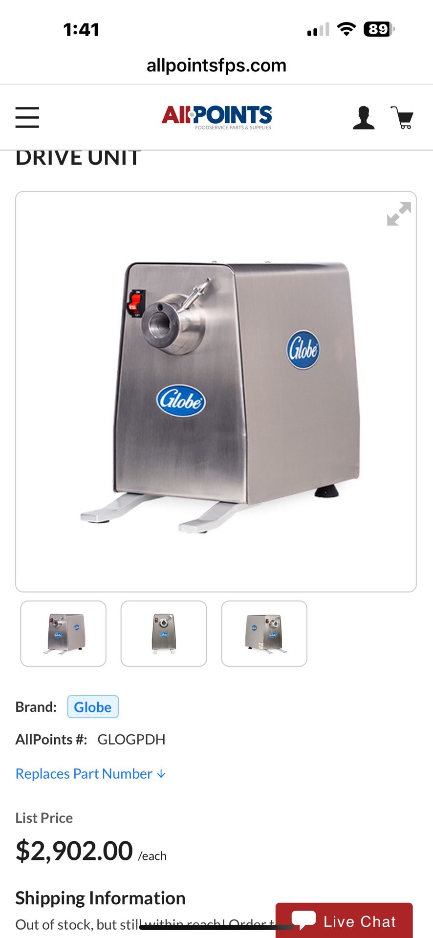 New Globe Meat Grinder