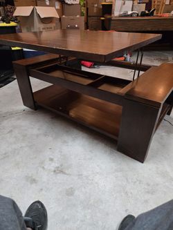 Convertible Lift-Top Coffee Table with Storage