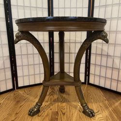 Pair Of Elegant Granite Top Side Tables 