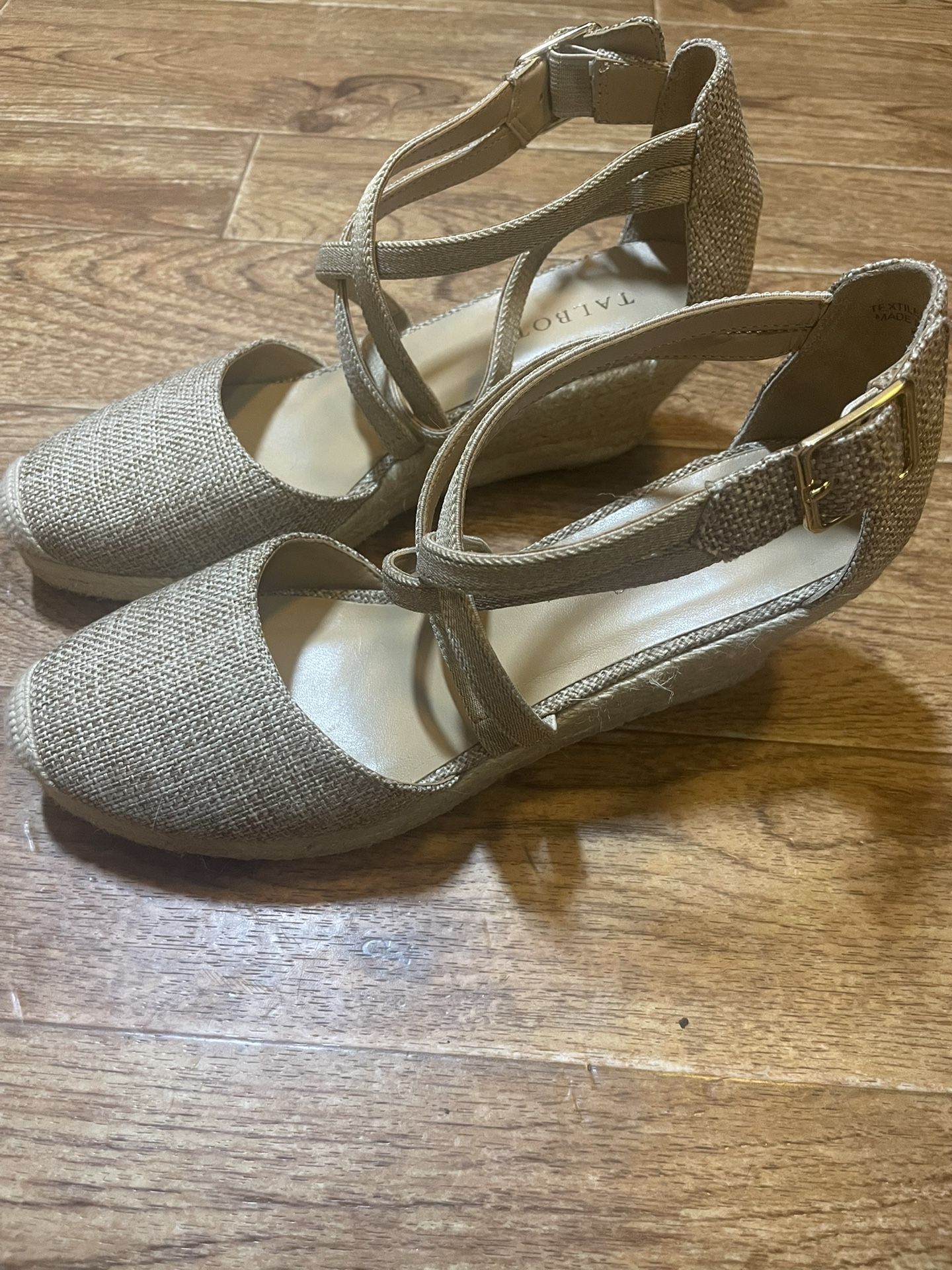 Talbots Tweed Wedge Heels Size 8