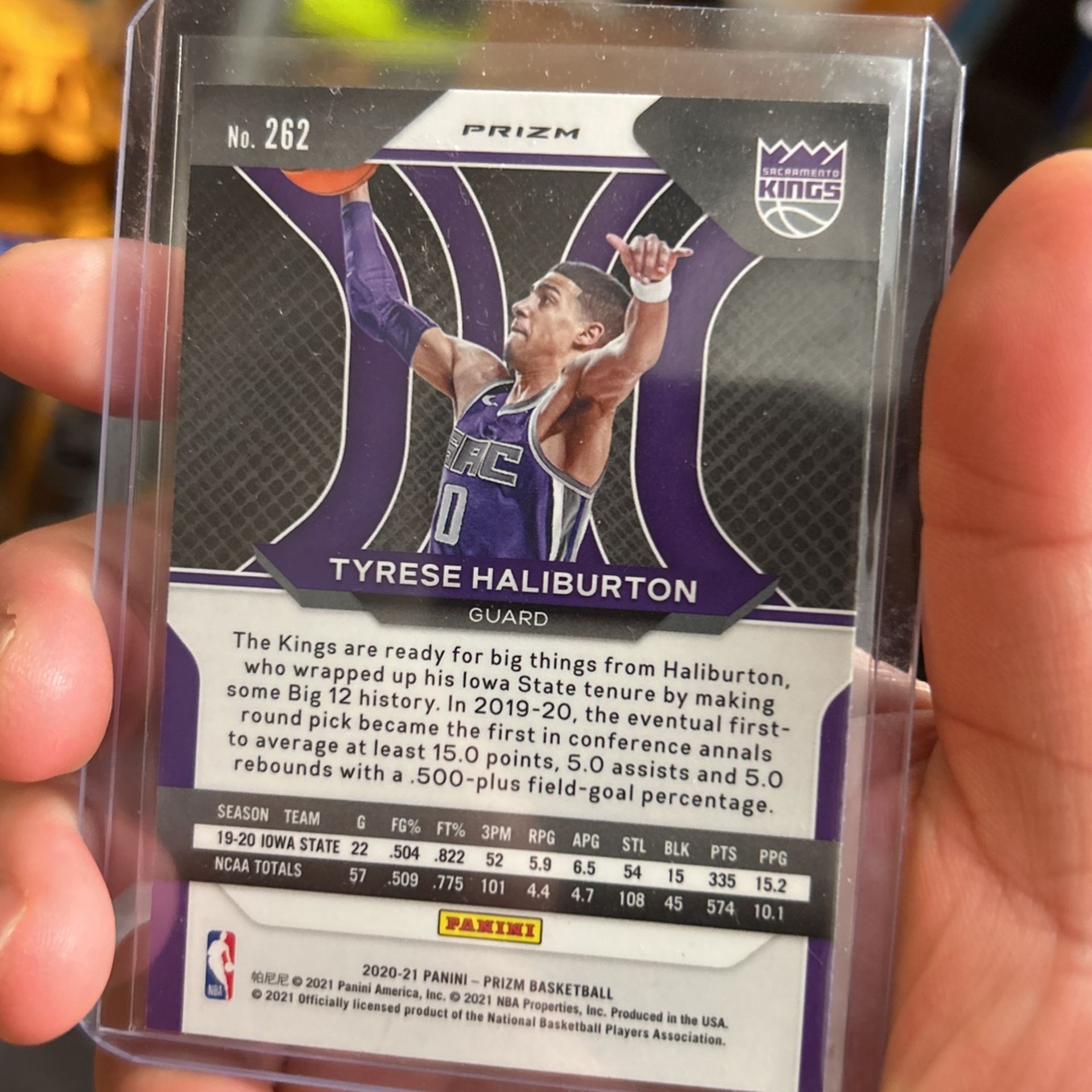 Tyrese Halliburton 2020-21 NBA Prizm Silver Prizm RC #262 Rookie 