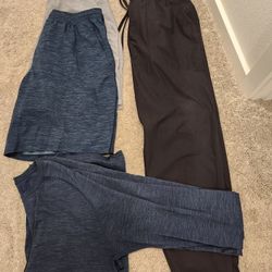 Men's Lululemon Workout Exercise Outfit Clothes 1 Pants + 2 Shorts + 1 Shirt Size Large L Lulu Lemon 