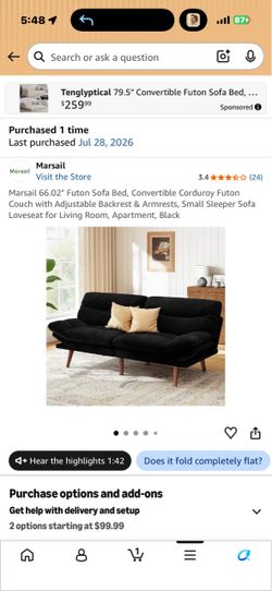 Small futon bed