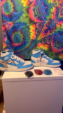 1:1 Jordan 1 off white university blue
