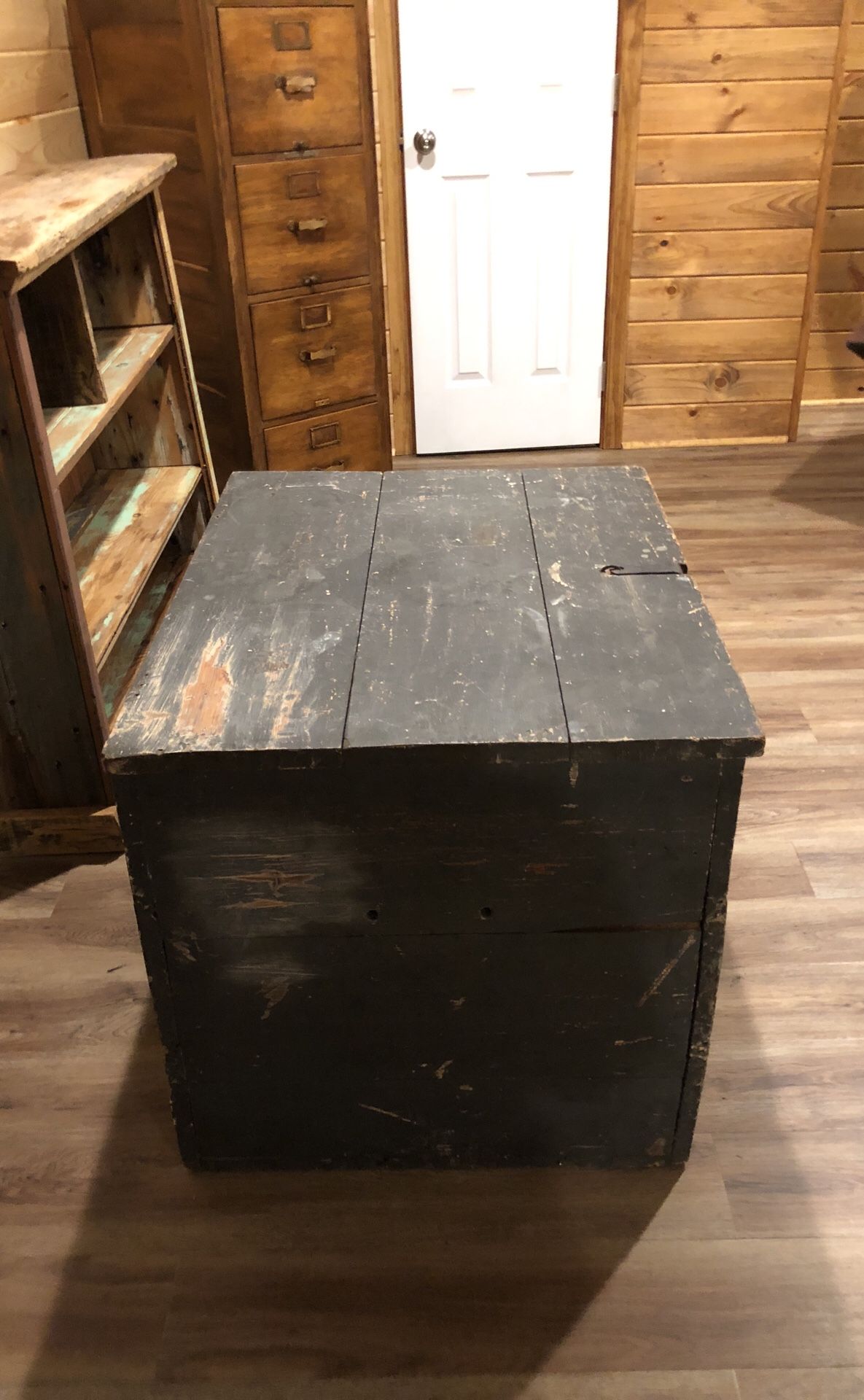 Old solid wooden box. Good for firewood or anything you like. Used condition