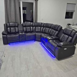 Power Recliner Sectional Sofa