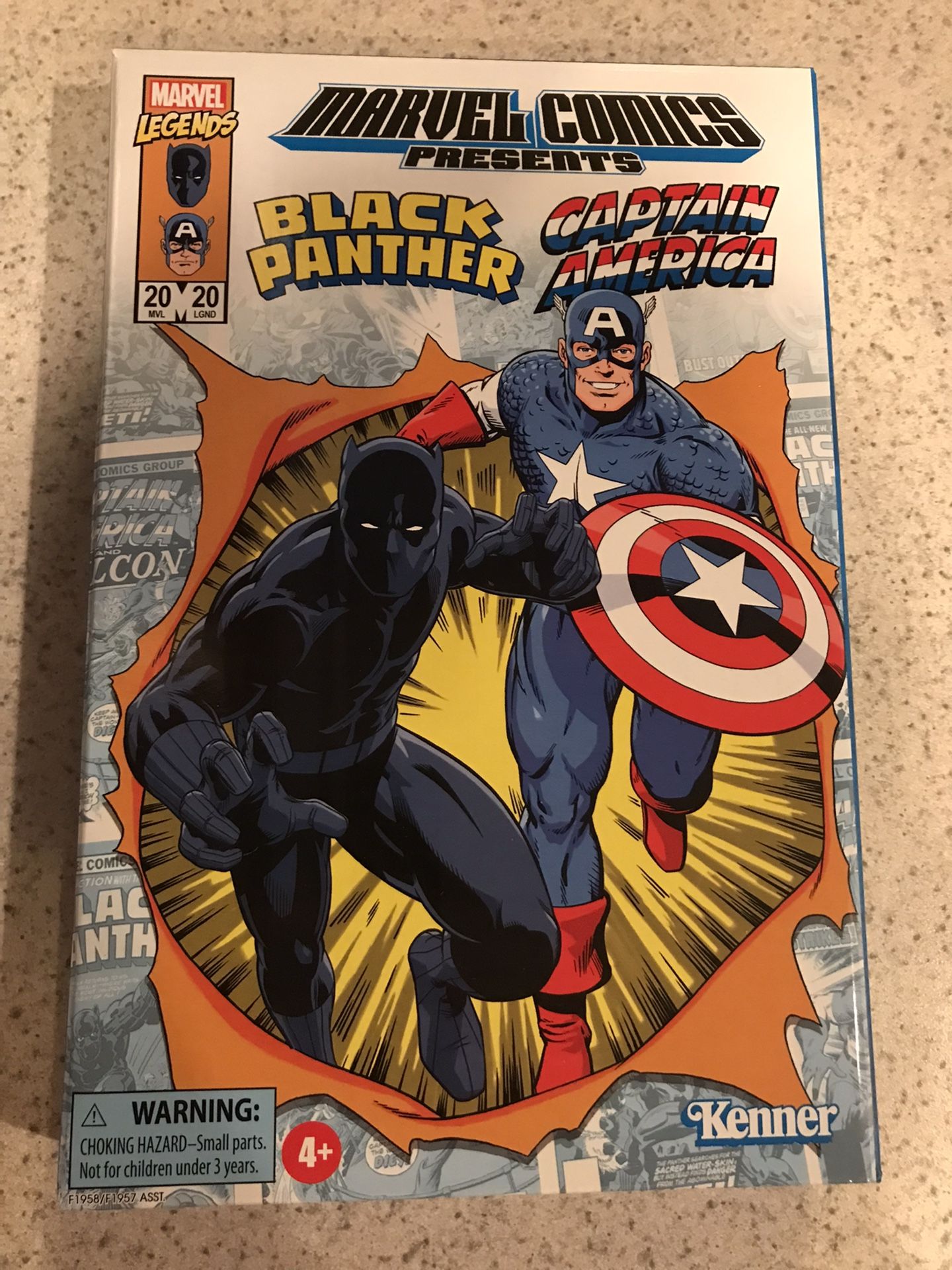 Captain America/Black Panther 3.75 Retro Marvel Legends 2 Pack Figures Comic Books