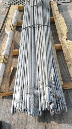(97) 3/4" x 8' Hubbell 8618 Galvanized Ground Rods On Pallet