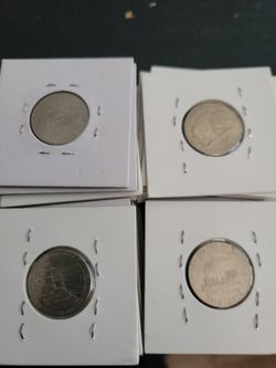 2004  &  2005 FIVE Cents Bicentennial  Collection al For Difernt PICES 