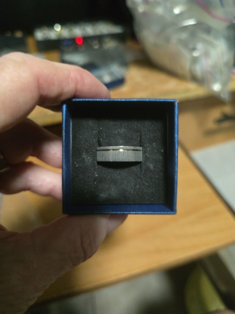 Size 10 Frosted Sterling Silver Band