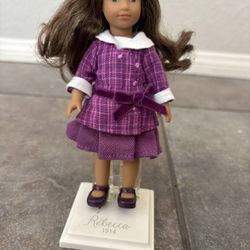 Mini American Girl Doll Rebecca With Stand