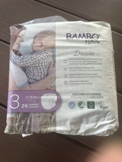 New Bambo Nature Hypoallergenic Baby Diapers Size 3 (9-18 lbs) - 29 Count each - 6 Available