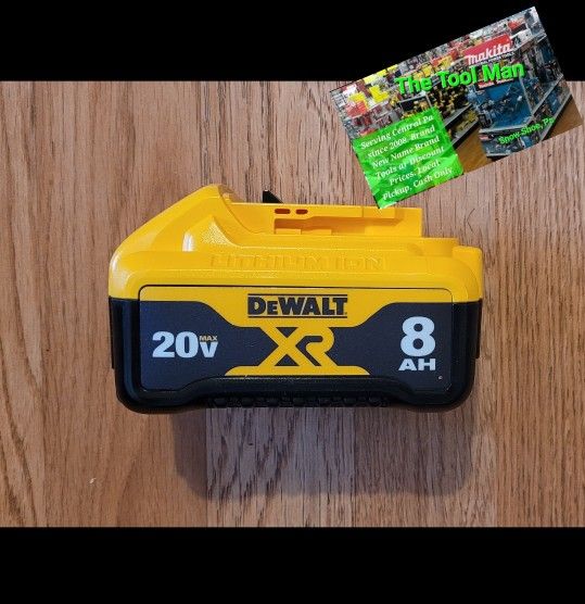 New Dewalt 20v XR 8ah Battery $100 Firm Pickup Only