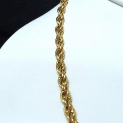 14k Gold GP Rope Chain 