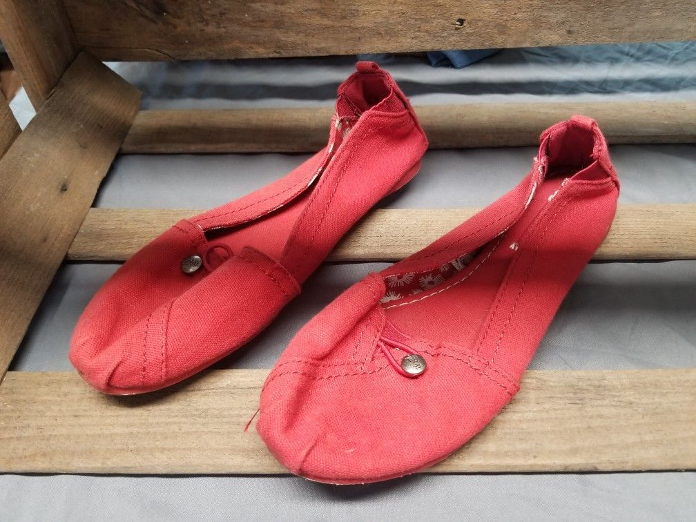Size 8 Red Slip On Shoes