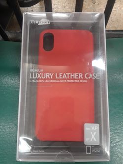 Iphone x luxury leather case
