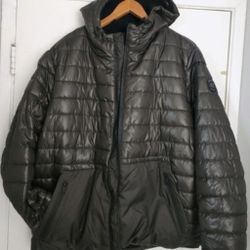 Men's Kenneth Cole Jacket XL Green Sherpa