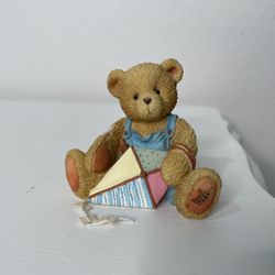 1993 Enesco Cherished Teddies “Mark” March Kite Flying - Bear Collectible 