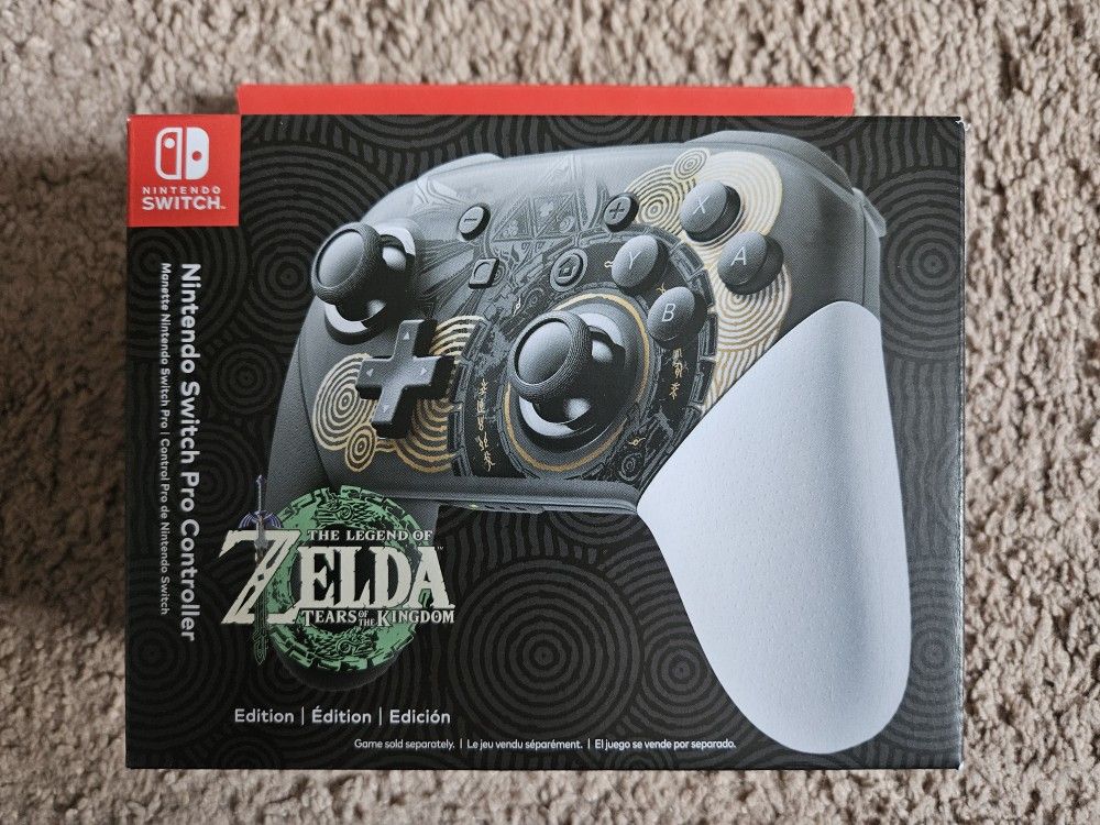 OFFICIAL ZELDA TEARS OF THE KINGDOM PRO CONTROLLER - NEW/SEALED - NINTENDO SWITCH