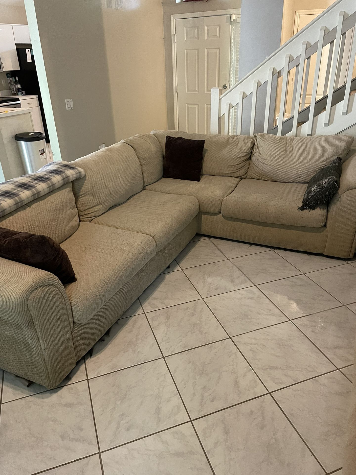 Beige Sectional Couch