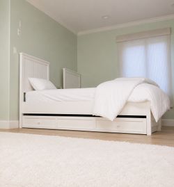 Pottery barn twin bed with trundle