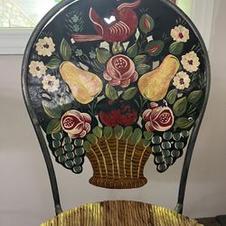 Metal Glass Round Table W/2 Chairs 